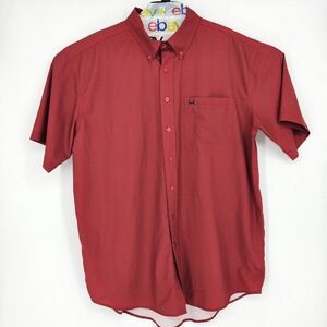 Cinch Shirt‎ Mens Extra Large Western Red Black Button Up Cowboy Short Sleeve